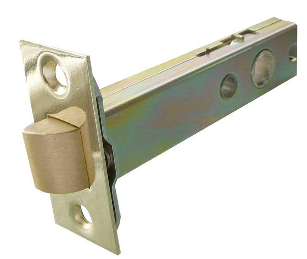 Frelan Architectural Quality Locks Double Sprung Tubular Latch Polished Brass - Satin Chrome PB/SC 150mm JL6666S-150