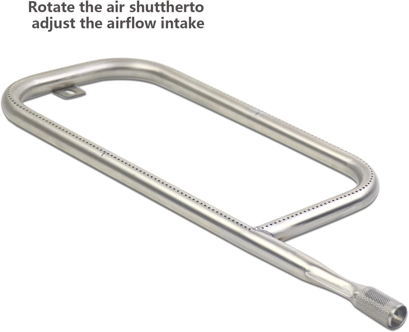 69956 20 1/2" x 7 1/2" Grill Burner Replacement for Weber Q200, Q220, Q2000, Q2200, 396000, 396001, 396002, Burner Tube Pipe Part for 41862, 69956, 60041 Gas Grill Models, Stainless Steel