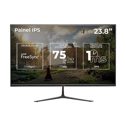 Monitor Gamer Pichau Athen V2L24, IPS, FHD, 1ms, 75Hz, 23.8 Pol. FreeSync, VGA/HDMI, PG-ATHV2L24-BL01