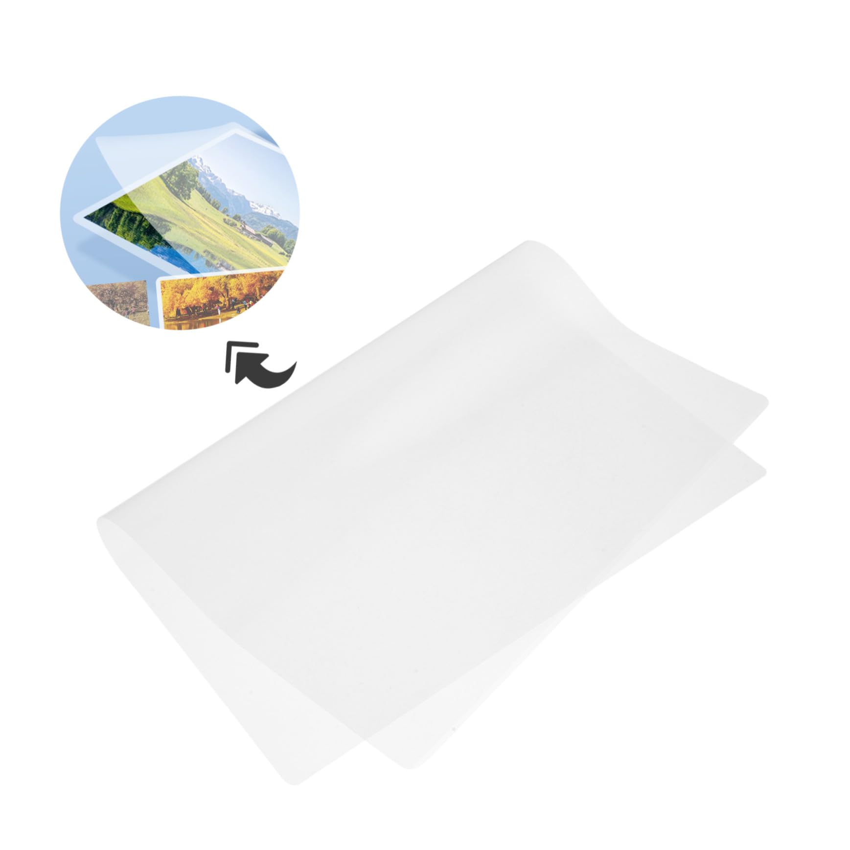 Pellicola di Laminazione A4 100 Fogli in Pvc Trasparente