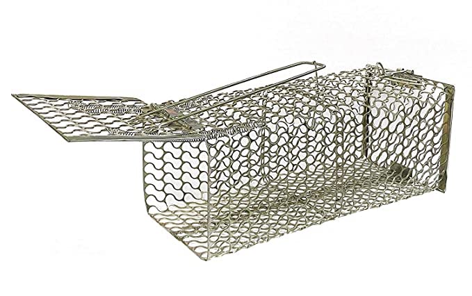 Metal Mesh Humane Live Animal Trap Cage, Single Door, Small Rodent Pest Control-image-28