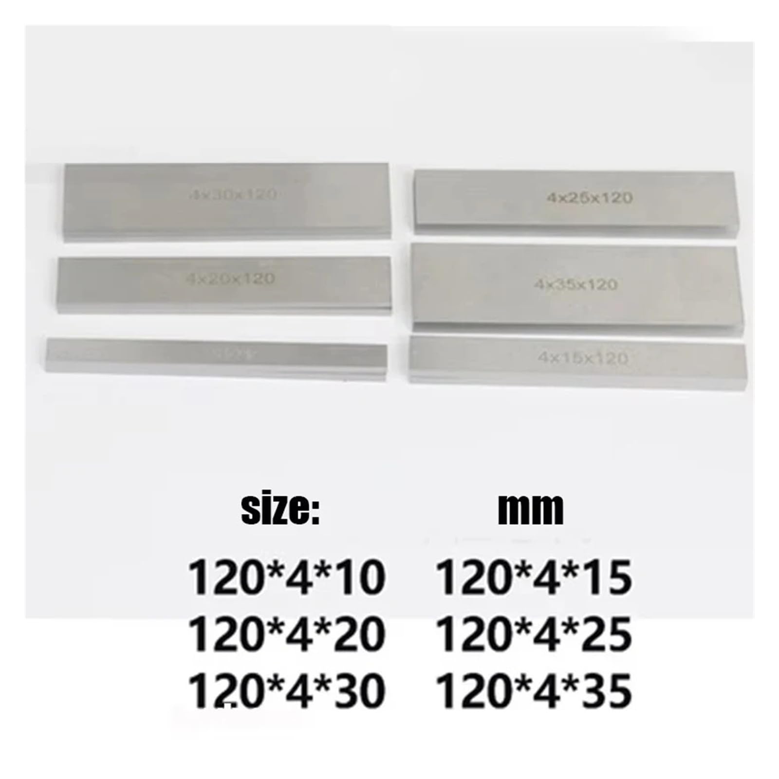 12 szt. Zestaw równoległych podkładek CNC ze stali stopowej Długość 120 mm X (10-35 mm) Blok wzorcowy do frezarki Precyzyjny pomiar