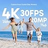 AKASO Brave 4 Action Camera with 256GB MicroSDXC U3 Card 4K30FPS 20MP Ultra HD 131FT Waterproof Underwater Camera EIS WiFi Remote Control 5X Zoom Sport Camera with Motorcycle Bicycle Accessories Kit
