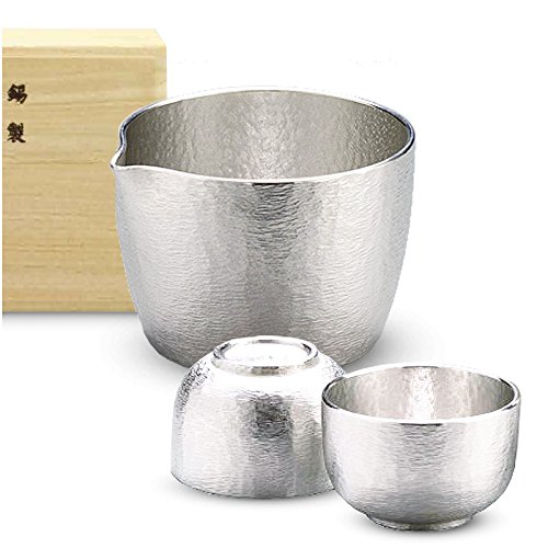 ここ 大阪錫器　片口　酒器　2個セット Amazon｜大阪錫器 おしゃれ 錫 日本酒 冷酒 セット 24-14 片口セット