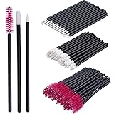 300 piezas en un paquete: el kit incluye 100 pinceles de labios negro/blanco, 100 aplicadores de pestañas negras/fusianas, 100 pinceles de delineador de ojos negro/blanco.