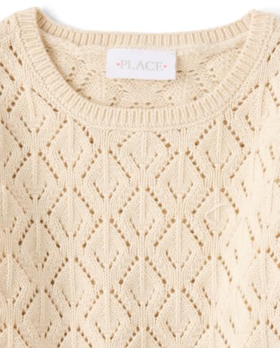 Image of The Children's Place Girls' Long Sleeve Crew Neck Pullover Sweater