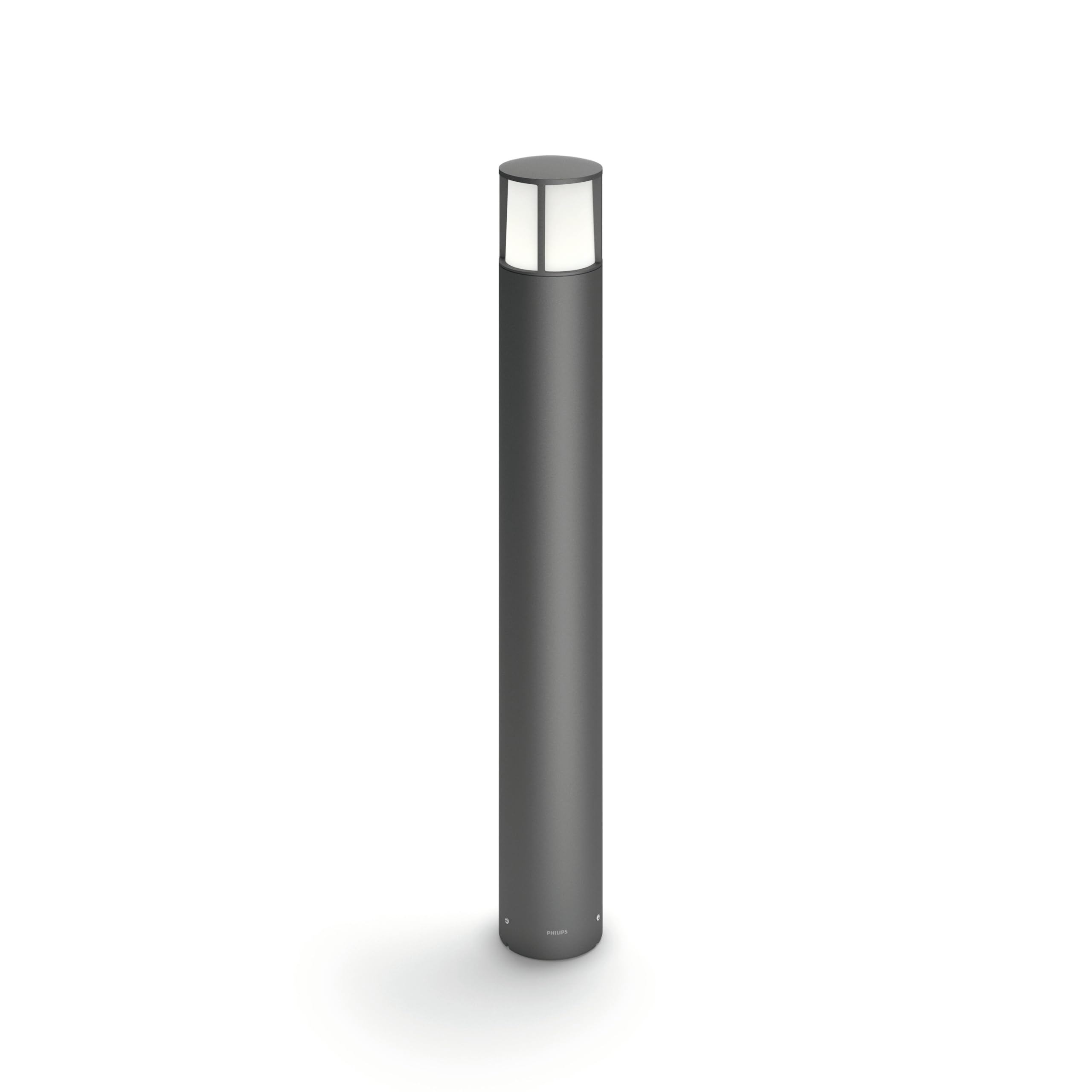 Philips myGarden Stock - Poste, iluminación exterior, aluminio, luz blanca cálida, 10,4 x 10,4 x 77 mm, 11,1 x 11,1 x 79,1 mm, color antracita