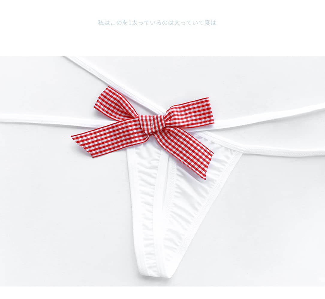 SINGUYUN Womens Sexy Micro bikini Suit Anime Bikini Cosplay Lingerie Kawaii Bra and Panty Set Cute: One Size 209white