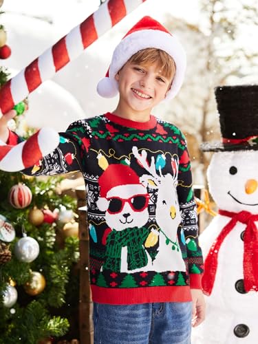 BesserBay Kid's Christmas Ugly Sweater Xmas Knitted Sweatshirt 4-14 Years2