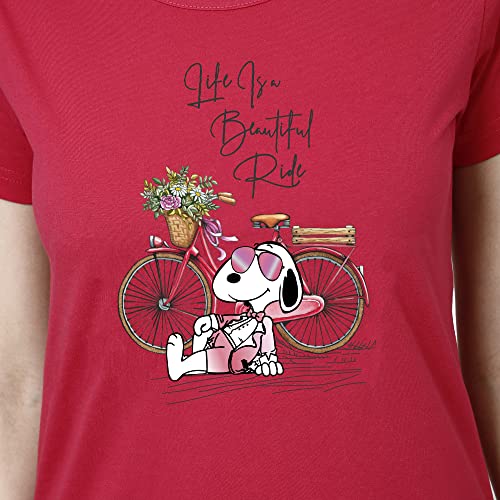 Image of Women's, Round Neck, Half-Sleeve, Printed, Cotton, Regular Fit, T-Shirt for Women