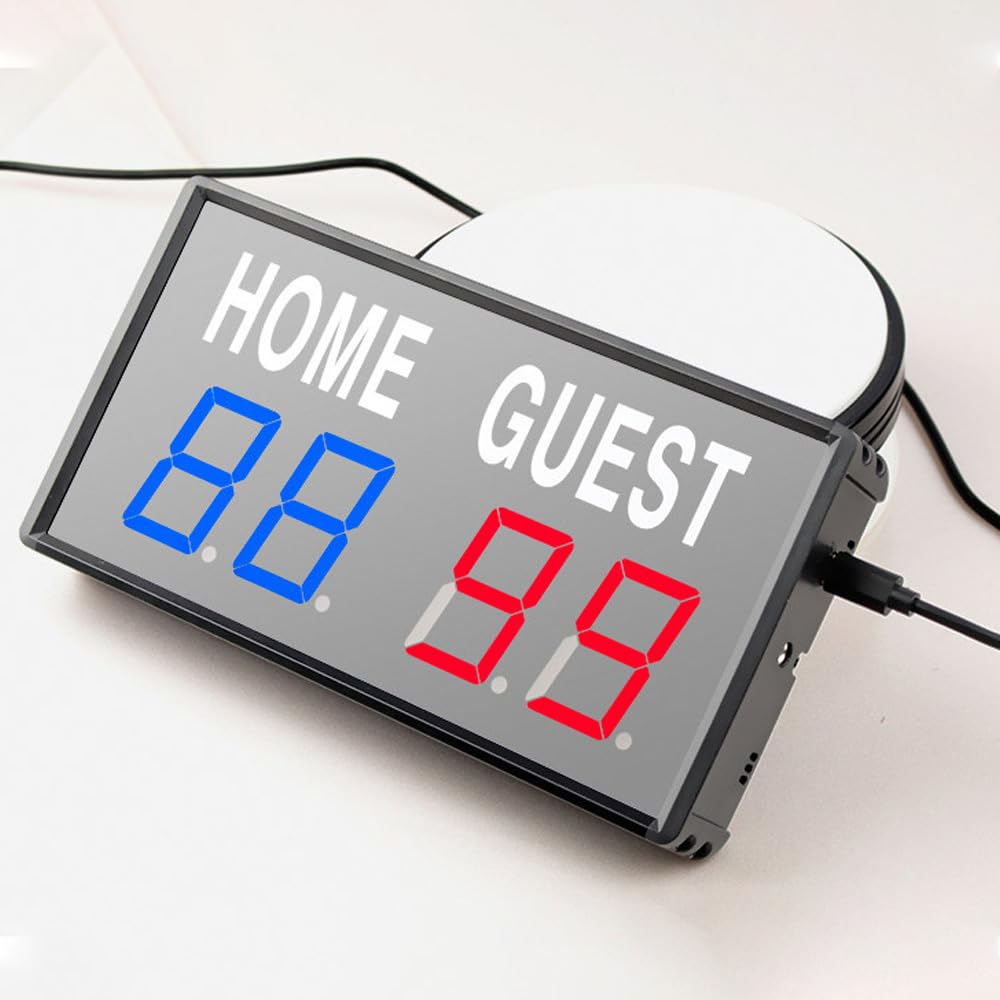 4-stellige elektronische LED-Anzeigetafel mit Fernbedienung für Basketball, Tischtennis, Tischtennis