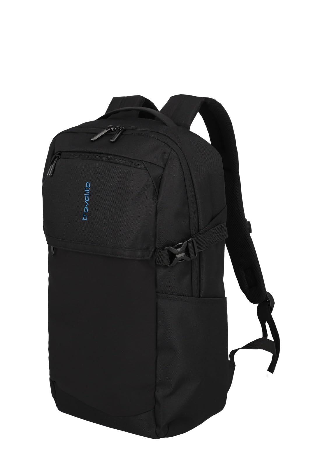 travelite hand luggage backpack, laptop backpack 15.6 inch, PATHWAY Allround, daypack made of recycled polyester with additional zipped compartment inside, clip-on function, 48 cm, 17 litres