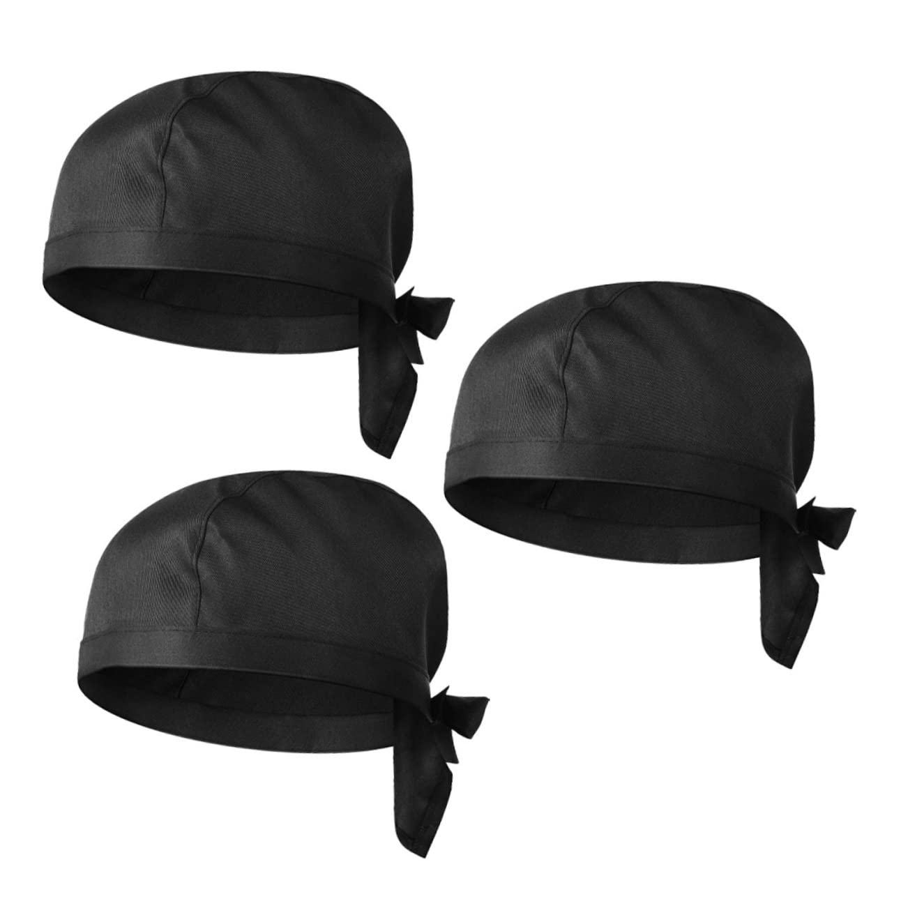 Abaodam 3Pcs Chefs Hats Adjustable Unisex Caps Baker Kitchen Cooking Food Service Chef Caps for Women and Men Mesh Cooking Hat Black
