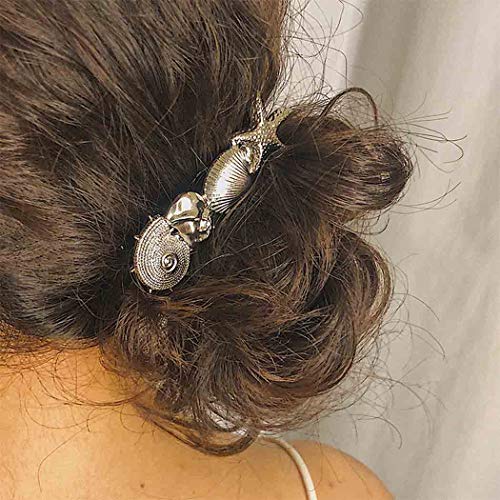 Olbye Brass Hair Clip Holder Silver Star Hair Barrette Bridal Hair Accessories for Women and Girls (silver)