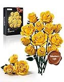 Millionspring Gelber Rosenstrauß-Bausatz, Gelbe künstliche Rosen, Geschenke für Ihn Sie Erwachsene zum Valentinstag, Geburtstag, Jahrestag, Gute Besserung, Dankeschön, Weihnachten, Heimdekoration