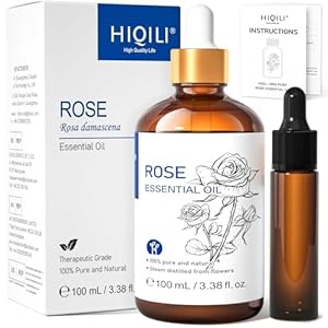 HIQILI 100ml 100% Pure Natural Rose Essential Oil for Diffuser