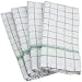 DII 100% Cotton, Machine Washable, Ultra Absorbant, Basic Everyday 16 x 26" Terry Kitchen Dish towel, Set of 4- Mint Window Pane