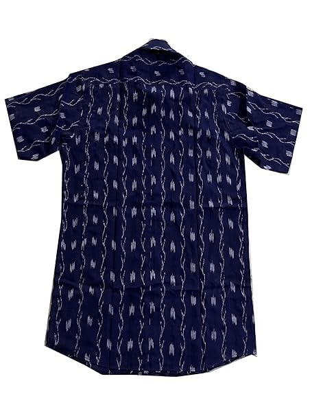 Image of Odisha Handloom 100% Pure Cotton Sambalpuri pasapali Half Shirt fabric for Men /Boys Odisha Traditional Shirt Tie-Dye Craft, Soft & Breathable Weave Cotton Material