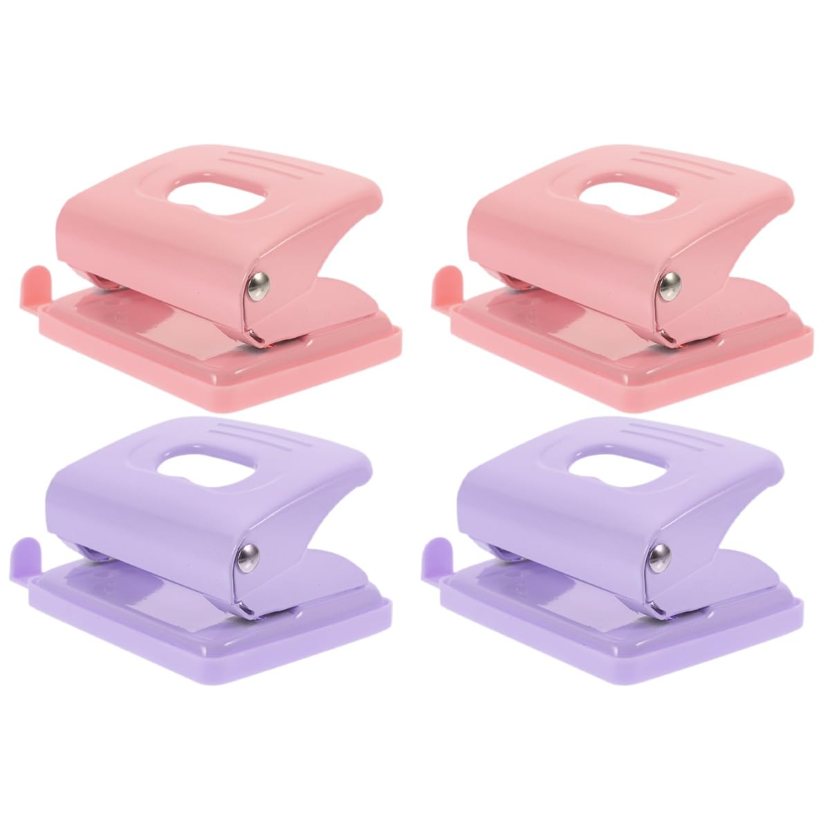 Tofficu 2 Sätze Roségoldener Hefter Bastel Stanzmaschine Einzellocher Papier Dreilocher Mini-locher Lochkarte Werkzeug Locher Bürobedarf 2 Locher -loch-stanzer Metall 2 Stück * 2