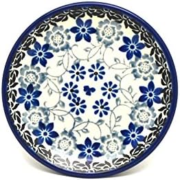 Polish Pottery Coaster - Silver Lace