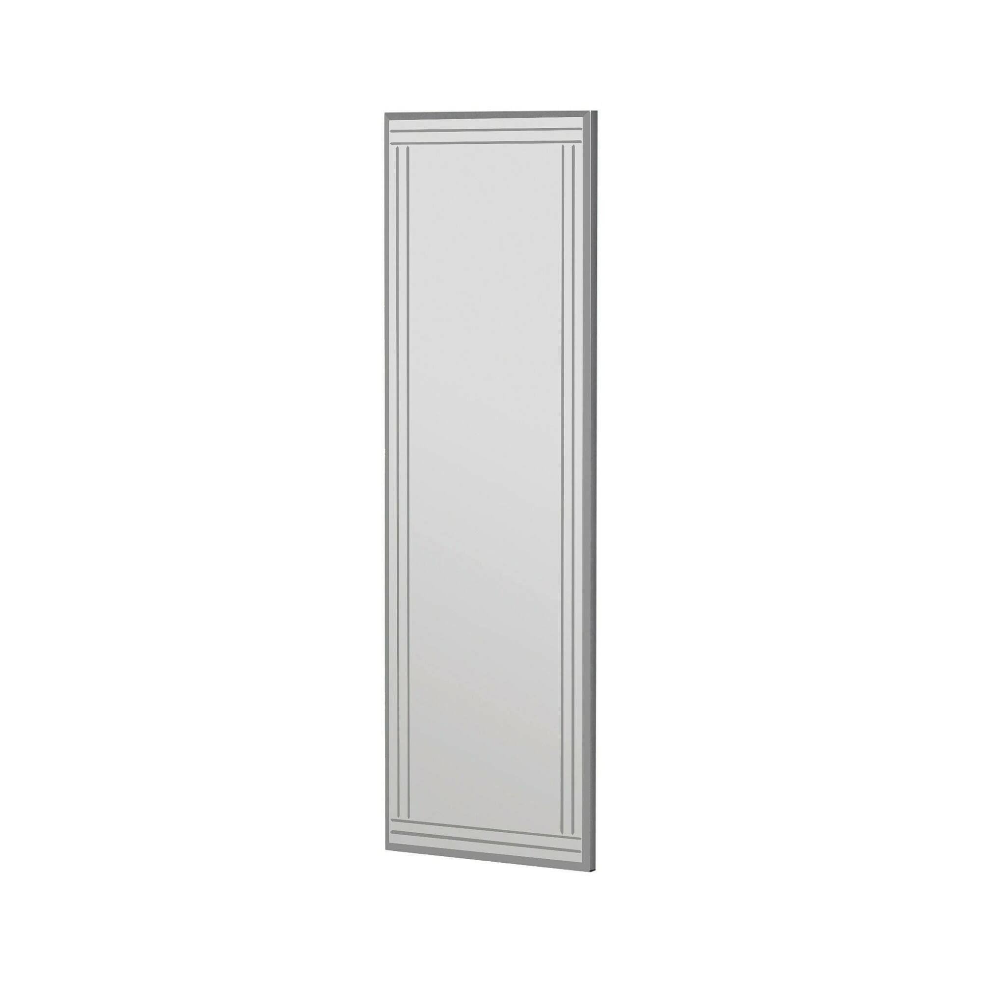 Dmora - Specchio Pleione, Specchiera, Articolo d'arredo a muro, Decorazione con specchio, 40x2h120 cm, Bianco