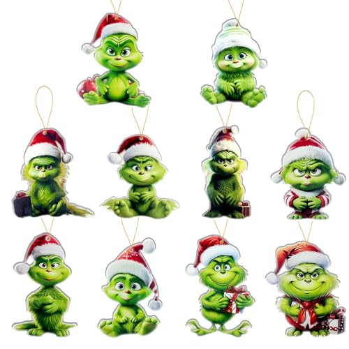 Grinch Deko Weihnachten – Lustige Grinch Weihnachtsdeko für...