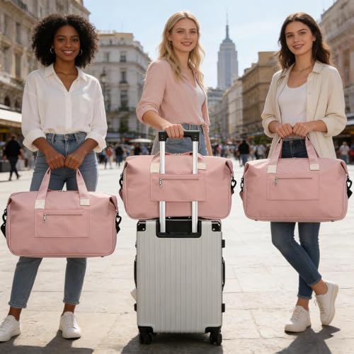 Sac de gym 35L rose multi-usage avec étagère à chaussures