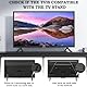 Lunaanda Universal TV Standfüße, TV Sockelfüße Ersatzhalterung TV Ständer mit Antirutsch-Pads & Schrauben für 32 bis 65 Zoll LCD LED Plasma Fernseher, Schwarze TVs Ständerbeine