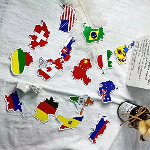 Artibetter 100 Pezzi Bandiera Nazionale Adesivi in...