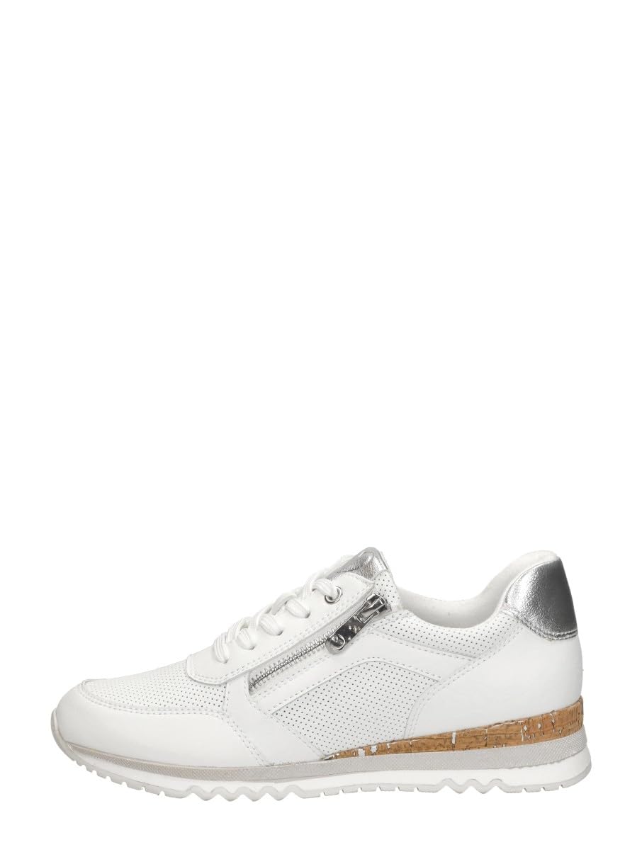 Marco Tozzi Bonallo Cork White Womens trainers 23782-41-197 in a Plain Man-made in Size 39