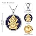 Alphm Ganesha Necklace 925 Sterling Silver Ganesha Pendant Necklace Hindu God of Fortune Ganesha Jewelry for Women Men