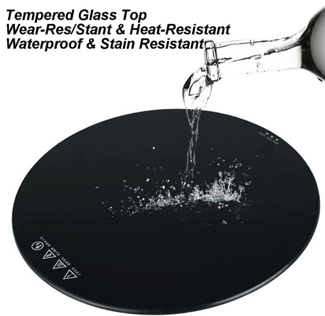 Chauffe-Plats Electrique, Assiette chauffante électrique, avec 2 Contrôle de la Température (65°C/120°C), Plateau Chauffant pour Aliments, pour Fêtes de Famille, Restaurant, Cuisine