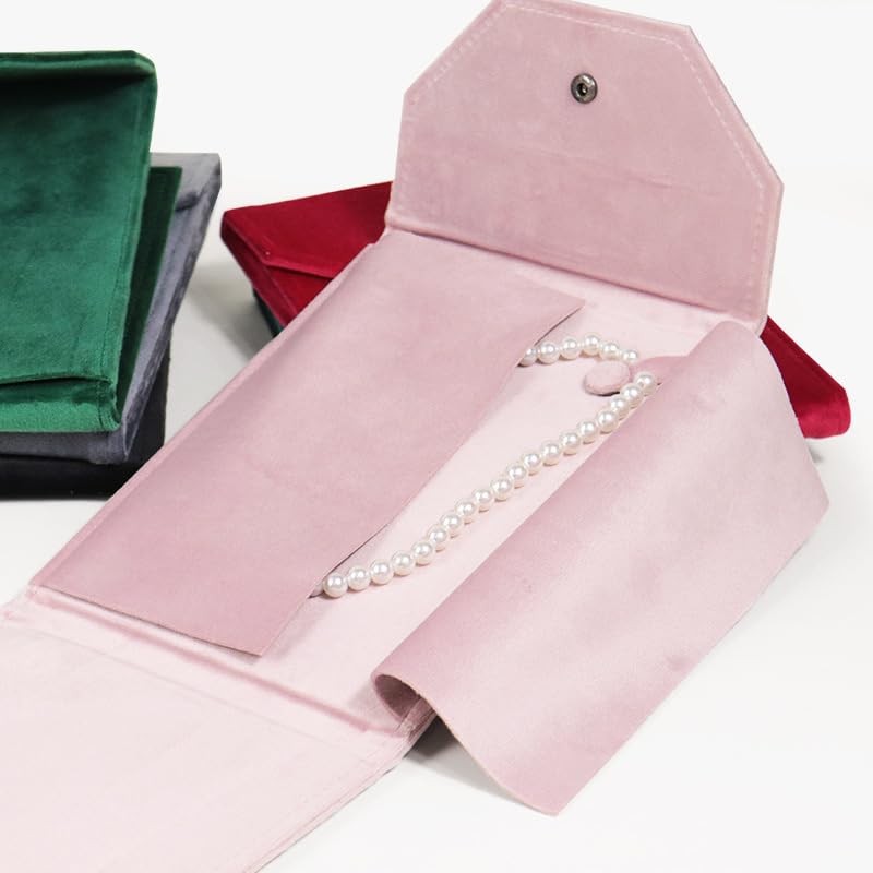 Sac de rangement à bijoux avec flocage doux pour la protection des colliers