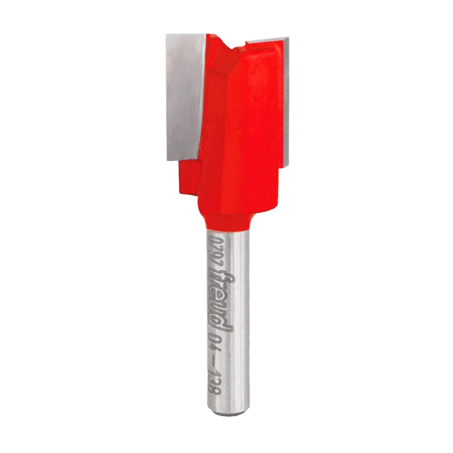 Freud Double Flute Straight Bit with Tico Hi-Density Carbide for Maximum Performance - 2 Cutters, 24000 RPM, 3/4" Height, 11/16" Diameter, 2-1/8" Length, 1/4" Shank - 04-138