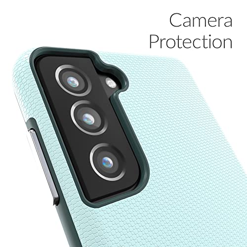 Image of Crave for Galaxy S21 Case, Shockproof Protection Dual Layer Case for Samsung Galaxy S21, S21 5G (6.2 inch) - Aqua