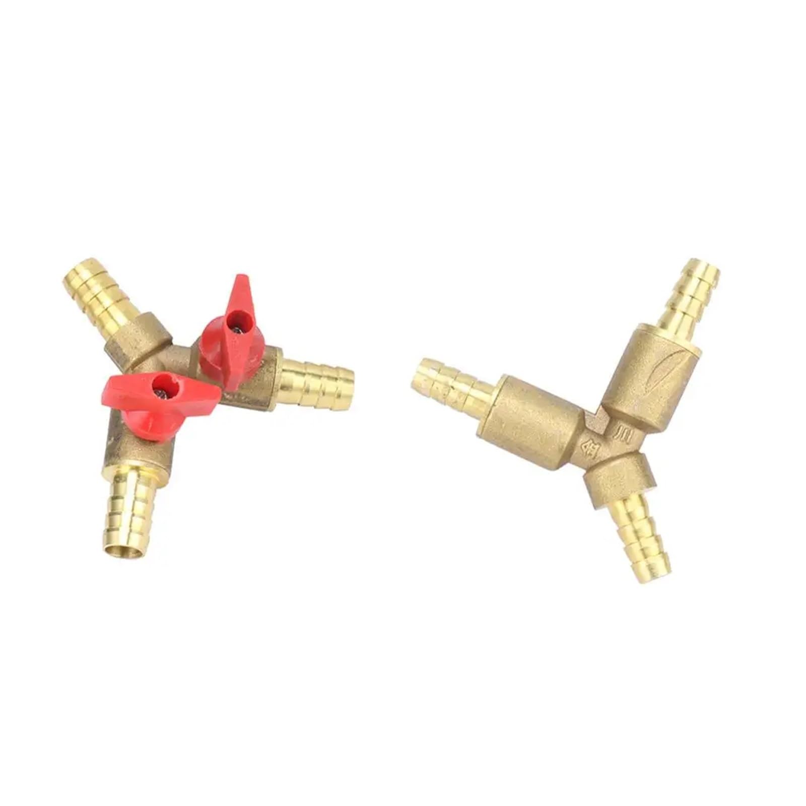 Robinet boisseau sphérique 3 voies laiton 6mm adaptateur raccord gaz
