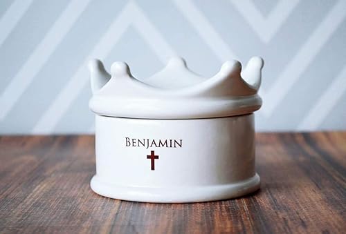 Miniatura 6 de Personalized Baptism Gift, First Communion Gift, Confirmation Gift - With Irish Blessing or Custom Text - Crown Keepsake Box
