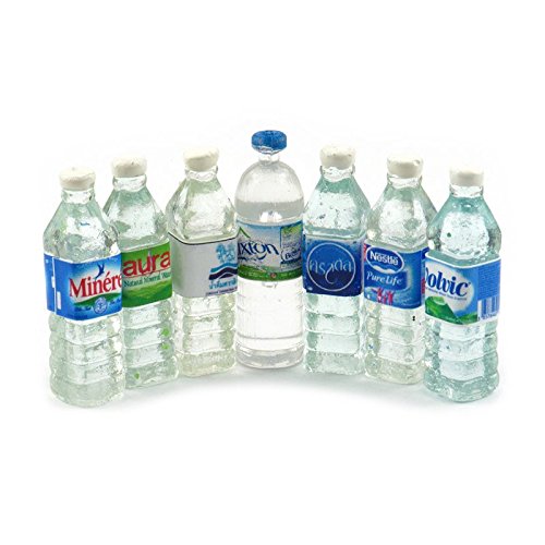 MyTinyWorld Dolls House Miniature Selection of 7 Water Bottles