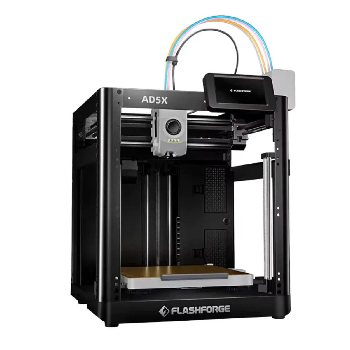 Impressora 3D Multicolorida AD5X FLASHFORGE CoreXY 600 mm/s,nivelamento automático 1-clique, extrusora acionamento direto 300 °C, volume de construção de 220 x 220 x 220 Com Fechamento Acrílico 127v