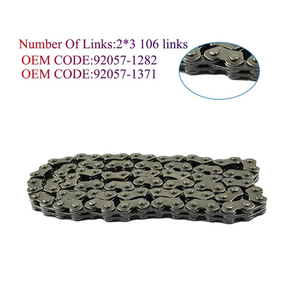 Kt. Passend for ZR250 Balius ZXR250 ZXR250R ZXR 250 92057-1371 92057-1282 Motorrad-Motorzubehör Nockensteuerkette 106 Glieder