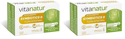Vitanatur - Symbiotics G, Complemento Alimenticio Para la Flora Intestinal con Probióticos - 14 sobres x 2,5 g (Paquete de 2)