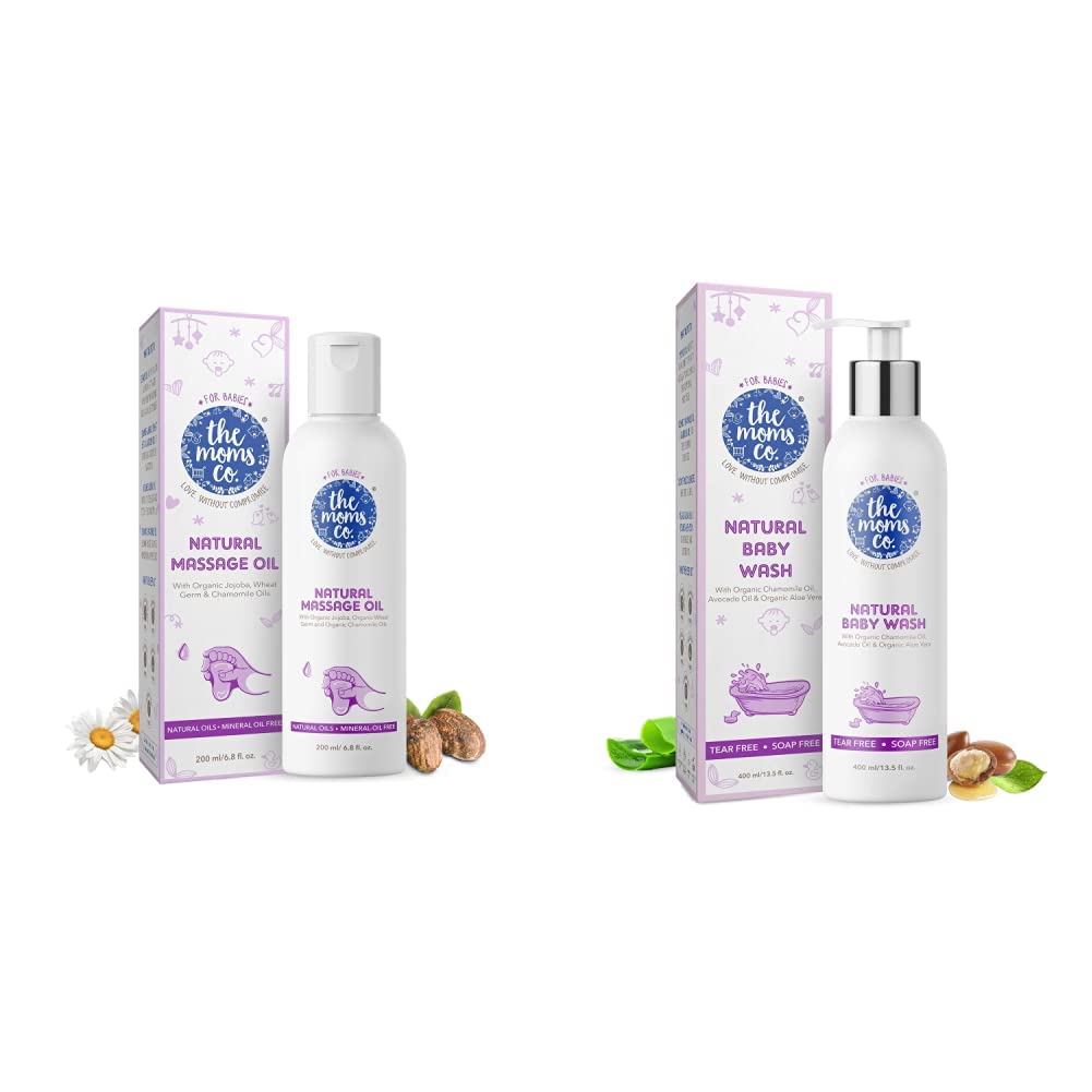 The Moms Co. Natural Baby Massage Oil With 10 Oils - Sesame Oil, Avocado, Organic Almond, Organic Jo&The Moms Co. Tear-Free Natural Baby Wash With Calendula, Avodado Oils And Organic Oil (B08KSP65X6) Amazon Price History, Amazon Price Tracker