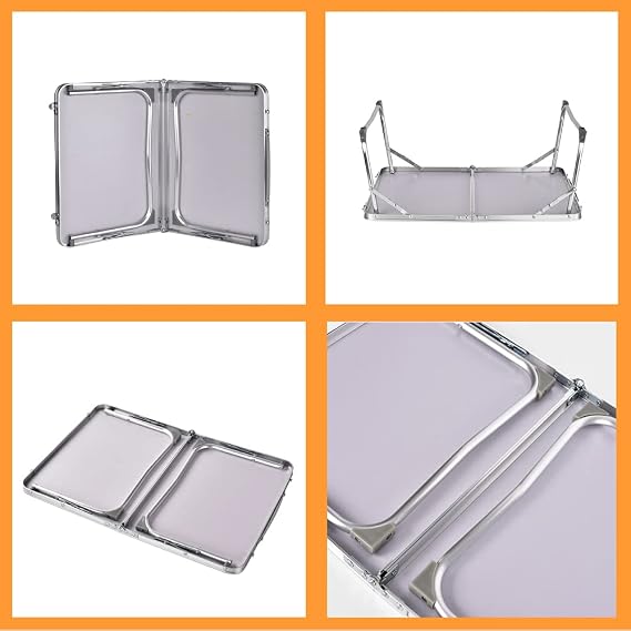 Aluminum Folding Table For Camping,Picnic,Beach,Fishing,Work,Game,Study Desk Laptop Foldable Portable Small 60CM