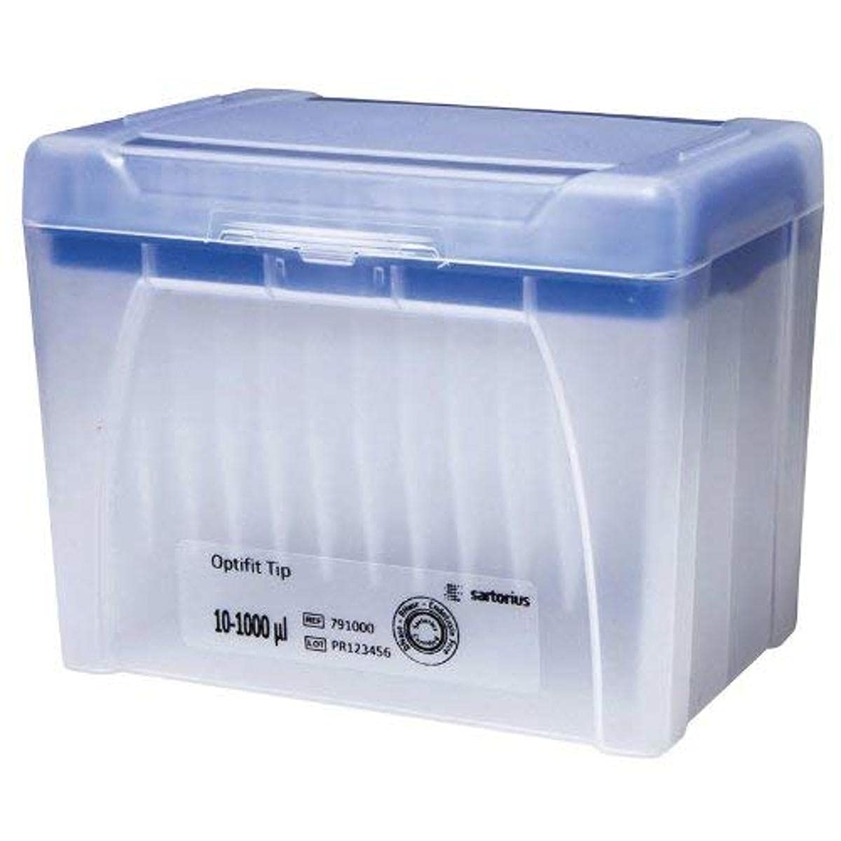 Sartorius 791003 Polypropylene Optifit Pipette Tip, Refill Pack, Sterile, Blue, 10-1000µl Volume Range, 71.5mm Length (Case of 960)