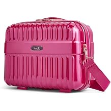 Rock Selene Hard Shell Suitcases - Elegant Design, 360 Swivel-Wheels, Telescopic Handle, Metallic Finish, Copper Accents & TSA Combination Lock - Small, Medium, Large & Vanity Pink, Vanity