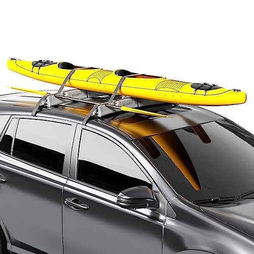 Bougerv Soft Roof Rack Pads For Kayak Surfboard Sup Canoe Skis, Universal Car Roof Rack For Suvs And Trucks, Lightweight Eva Material Soft Rack With 2 Tie Down Straps & 2 Bulldog Clips Included #TOP22