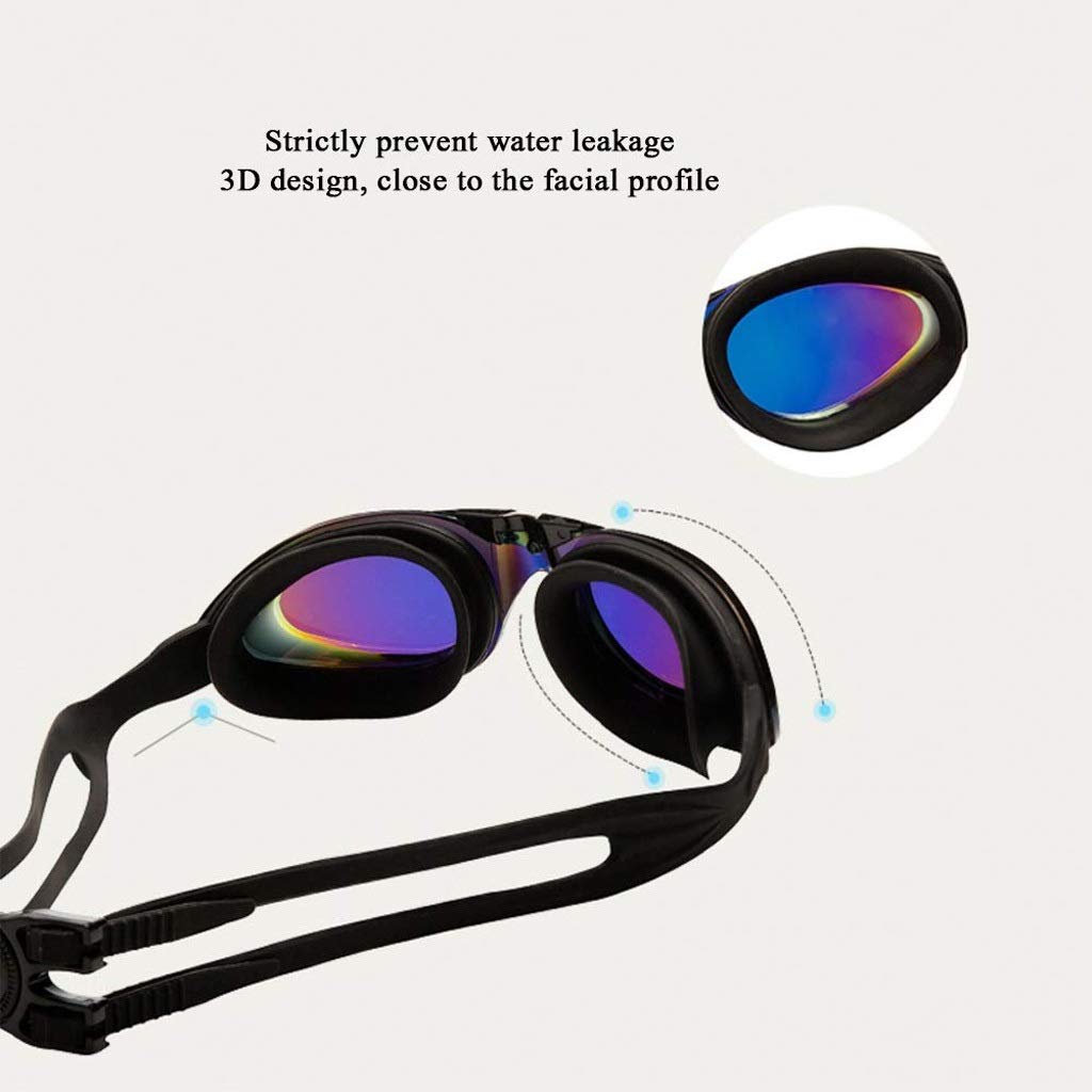 Schwimmbrille, Schwimmbrille für Erwachsene, klare Sicht, weiches Silikon, kein Auslaufen, Antibeschlag