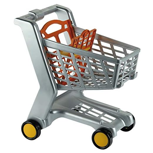 Klein Theo 9690 Carro de la Compra, con Asiento Plegable para muñecas, Fabricado en plástico, Juguetes para niños a Partir de 3 años