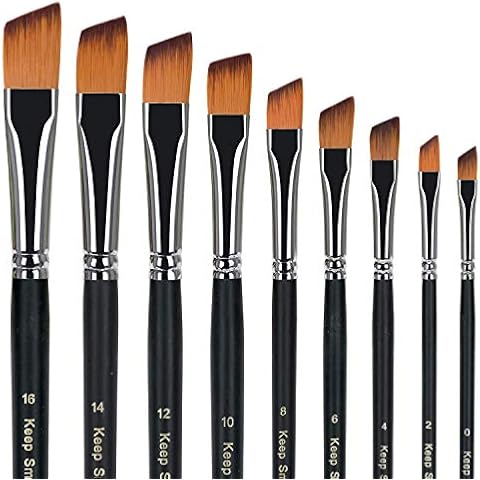 Golden Maple 9-Piece Angled Paint Brushes Set Cover