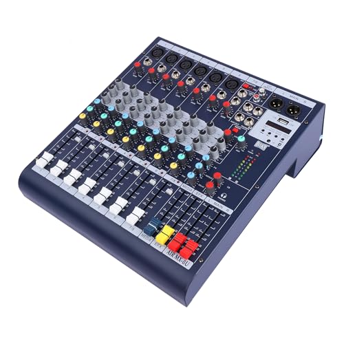 Image of MX 8-Channel Professional Audio Mixer with Bluetooth, USB, MP3 Player - DJ Console with Mic /Line Inputs, Stereo FX, Live Sound Mixer for Recording, Streaming, Karaoke, Stage & Events